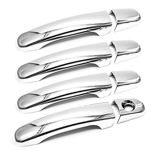 Eloveq Polished Chrome 4 Door Handle Cover Covers For Chevrolet 10-17 Equinox / 06-11 Hhr / 08-12 Malibu / 09-17 Traverse
