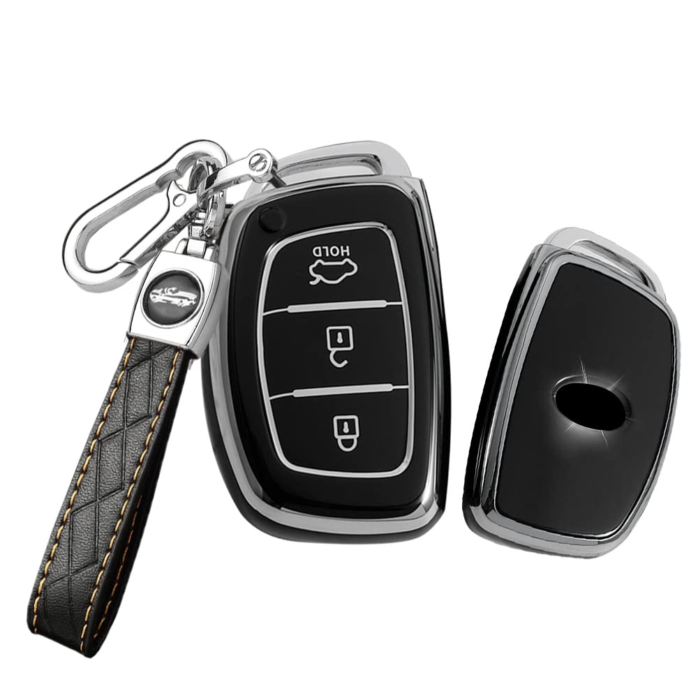 Hibeyo Key Fob Cover For Hyundai Tucson Sonata Fe Creta Mistra Elantra Ioniq Venue Ix35 I10 I20 I30 I40 Solaris Kona Accent 2018