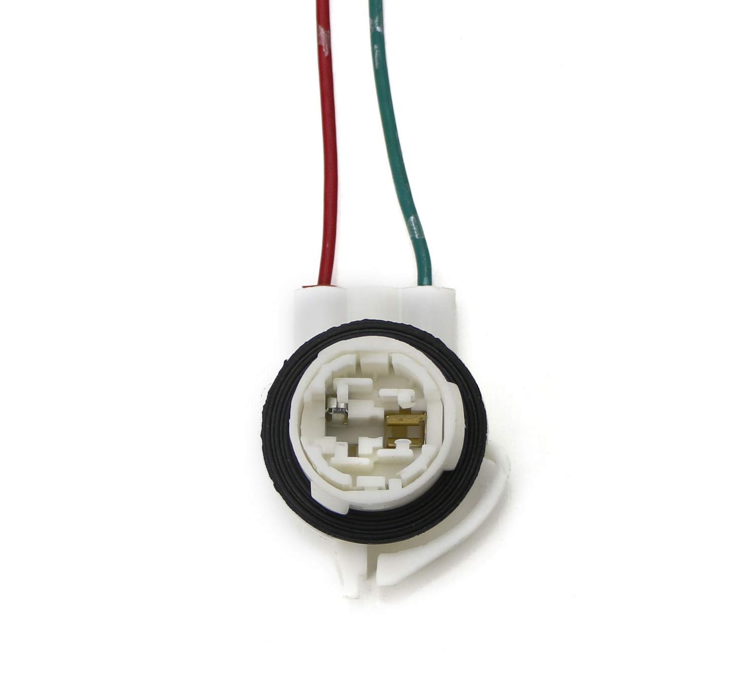 Ijdmtoy 2Pc White 3156 2-Wire Harness Pre-Wired Sockets As Repair, Replacement, Install Led Bulbs Compatible With Turn Signal Lights, Drl Lamps Or Taillights (645-607 Gm Ls94 19258649)