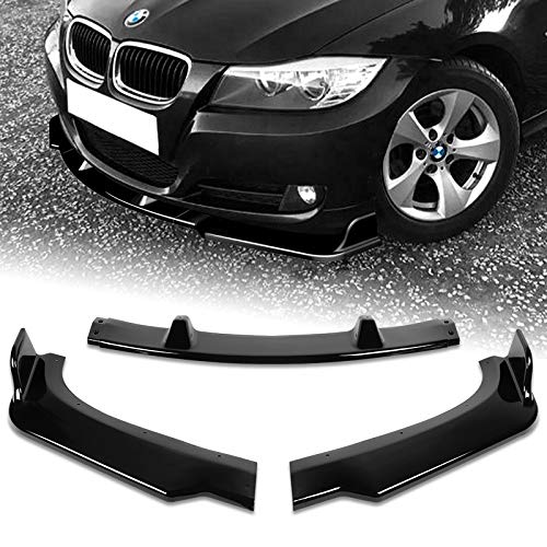 Q1-Tech Front Bumper Lip fit for compatible with 2009-2012 BMW E90 Sedan 3-Series 328i 325i 335d, Front Bumper Lip Spoiler Air C