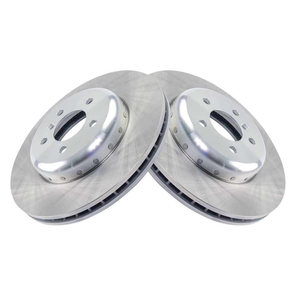 Trq Front Disc Brake Rotor Lh Rh Kit Pair Set Of 2 For Bmw 5 Series