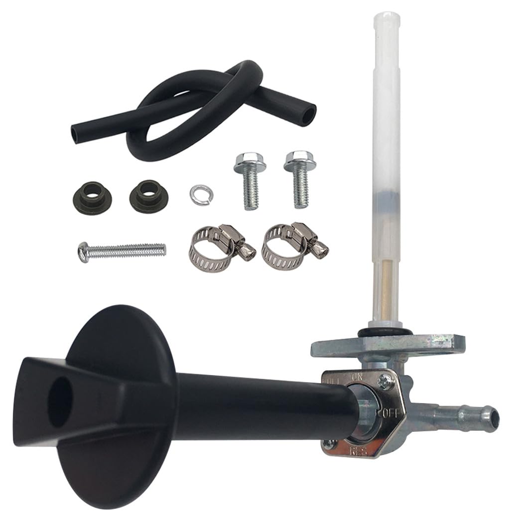 Fuel Tank Petcock Valve with Lever Screw Fits for 1997-2014 Honda Recon 250 TRX250TE TRX250TM 2x4 ES Fourmax Rancher TRX350 ATV 