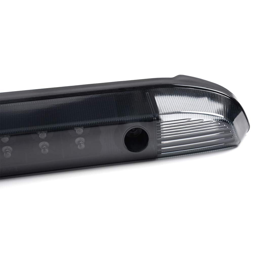 Cheda Third 3D Brake Lights, Compatible With 2001-2004 Nissan Frontier Pickup, Smoky Lens Black Housing Led Bar Tail Cargo Lamp