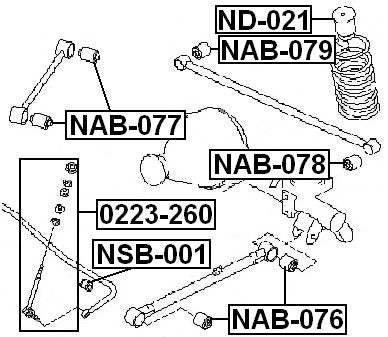 55240Ad010 - Rear Bumper Spring For Nissan - Febest
