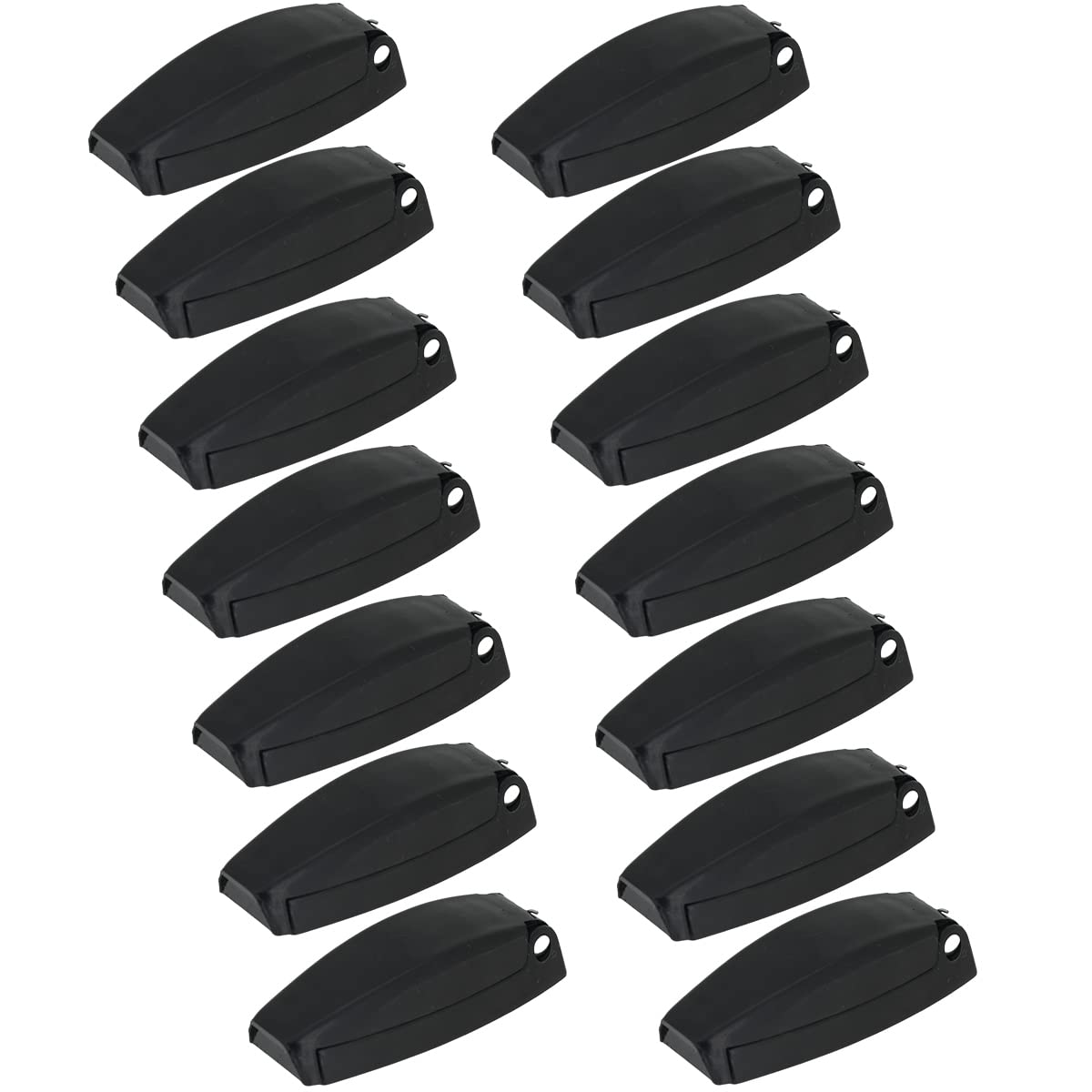 Hamilton Bowes 12 Pcs. - Rv Camper Trailer Baggage Door Clip Compartment Catch Holders 888 Black (12)