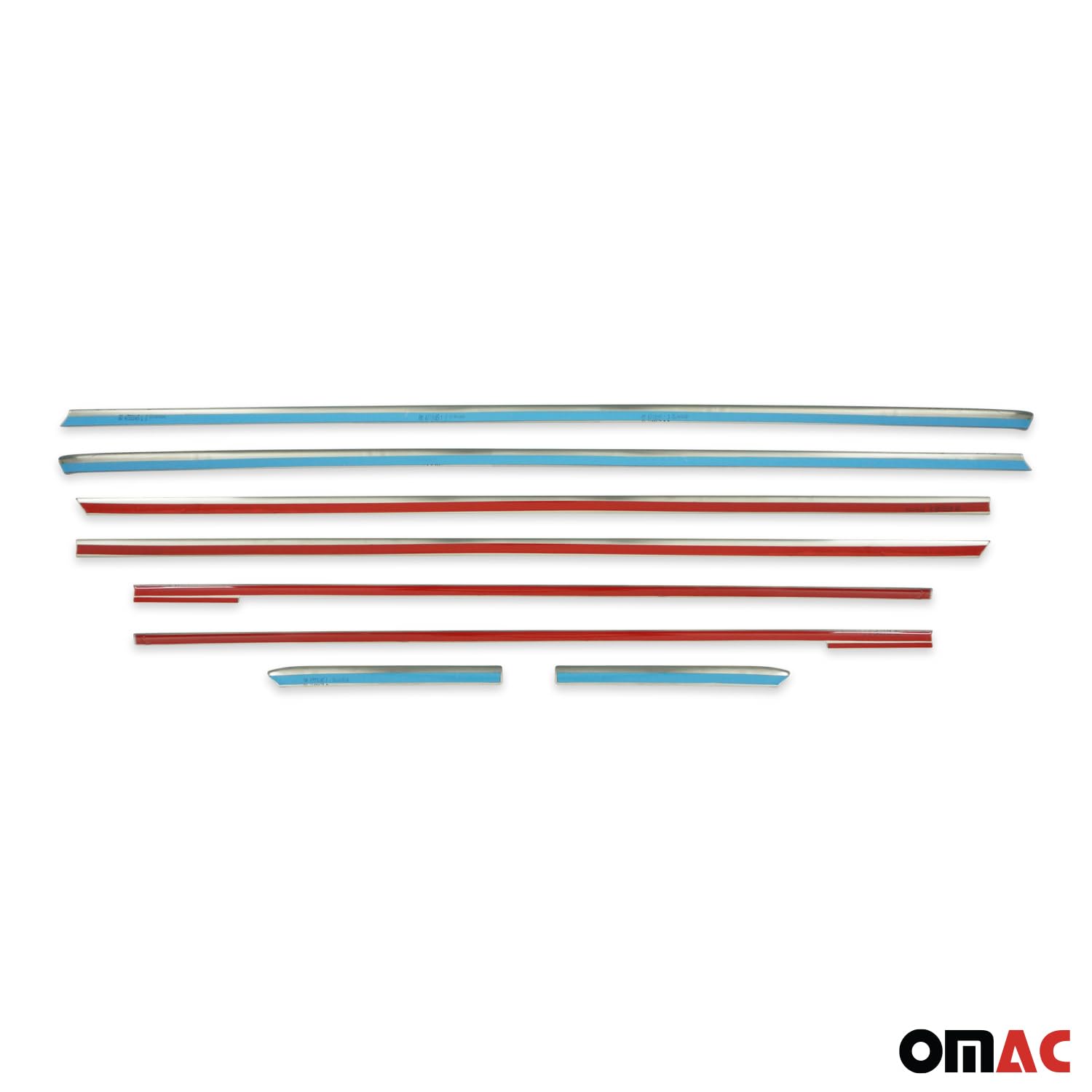 Omac Window Molding Trim Streamer For Mercedes Metris 2016-2024 Stainless Steel 8X