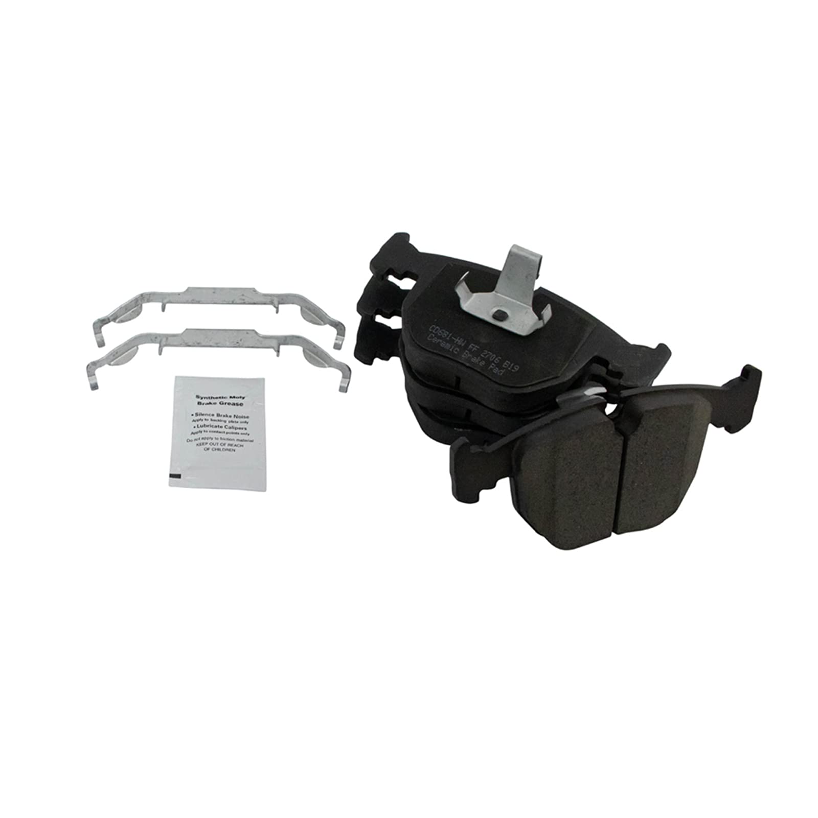 TRQ Front Brake Pads Ceramic Compatible with 2001-2003 BMW 530i 1997-2003 540i 1995-2001 740i 740iL 2000-2003 M5 2000-2006 X5