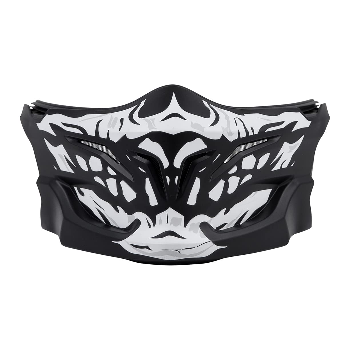Scorpionexo Covert Optional Replacement Chin Cover For Covert Helmets Skull (Black/White)