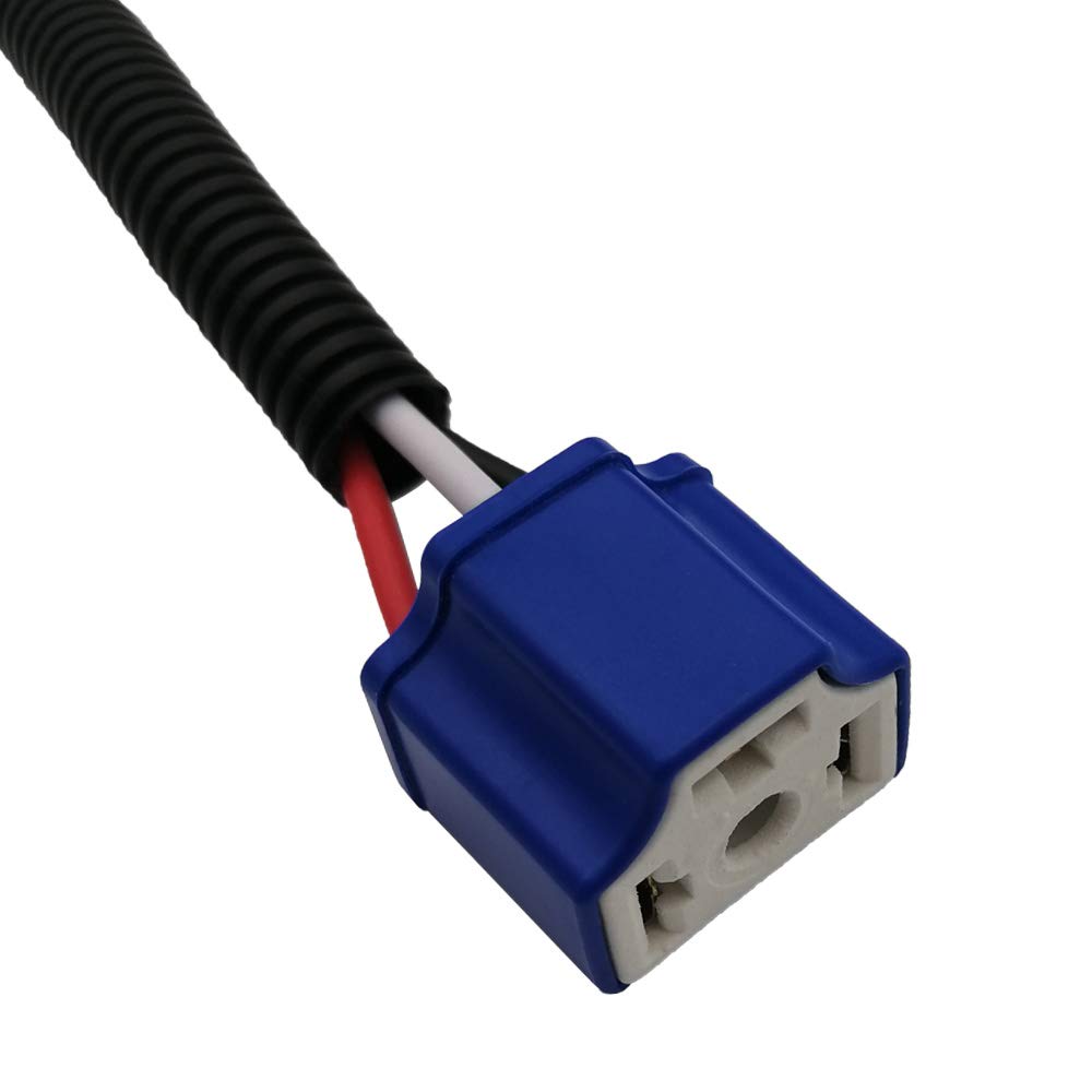 Audak 2Pcs H4 9003 Hb2 Heavy Duty Ceramic Wiring Harness Sockets Male & Female Connector For Headlights Or Fog Lights