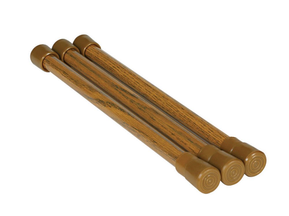 Camco 43833 Oak-Finish Cupboard Bar - 3 Pack