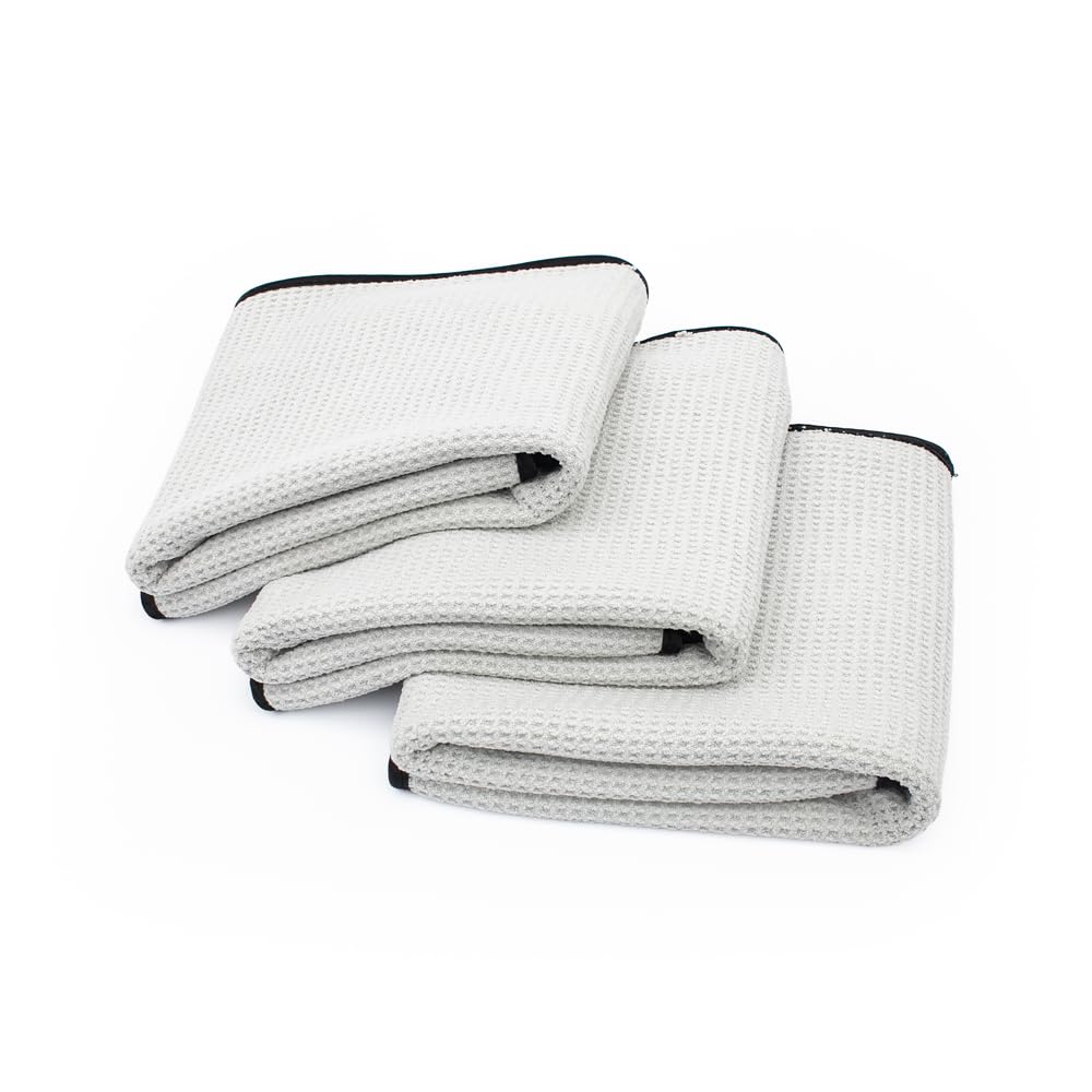 The Rag Company - The Big One - Waffle-Weave Microfiber Drying Towel; Super Absorbent For Car Washes, Detailing, And More; Butte