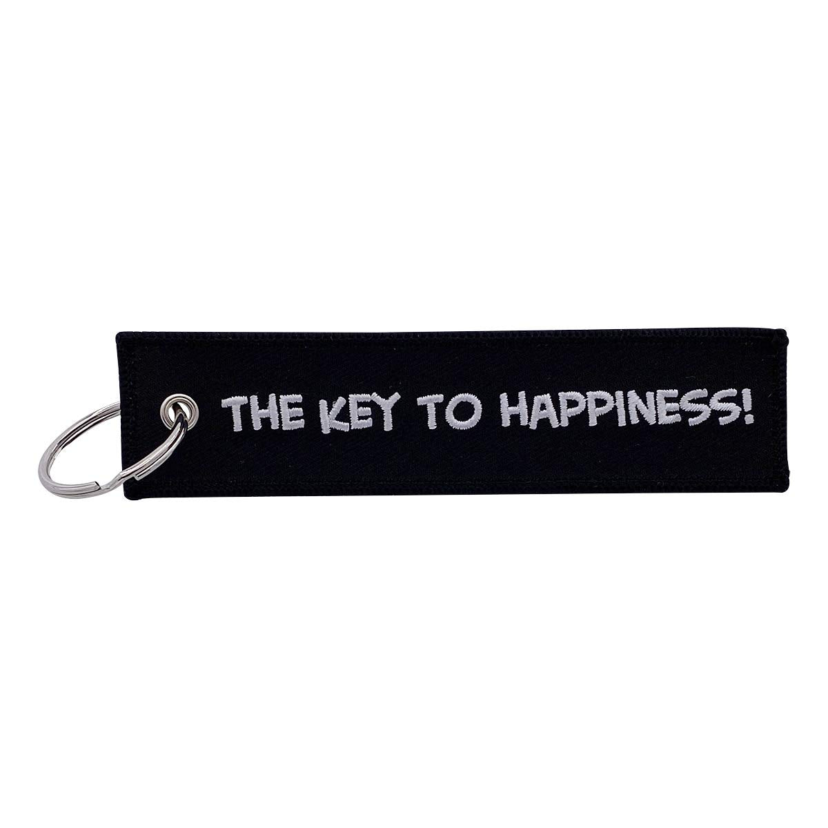 Boostnatics Keychain Tag For Motorcycles, Scooters, Bike, Cars, Backpacks, Gifts, & More (The Key To Happiness)