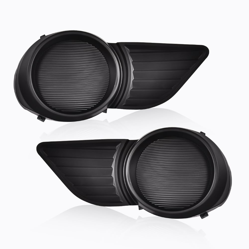 GRAND ORANGE Fog Light Cover Set Front Driver and Passenger Side Compatible With 2011-2017 Toyota Sienna Black 5212708020, TO103