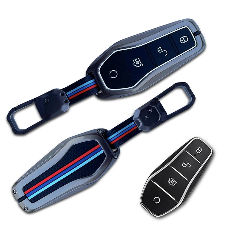 Neodrift Keyshield Car Key Cover For Byd Atto3 (Shape 1, 04 Buttons) (Durable, Stylish, And 360 Protection)