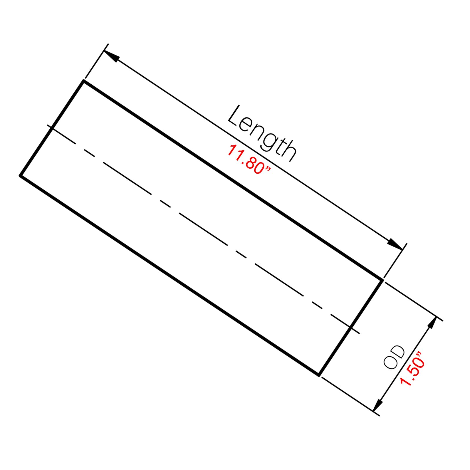 Ac Performance 1.5'' (38Mm) Od Straight Aluminum Intercooler Pipe Air Intake Tube, Brushed Finish