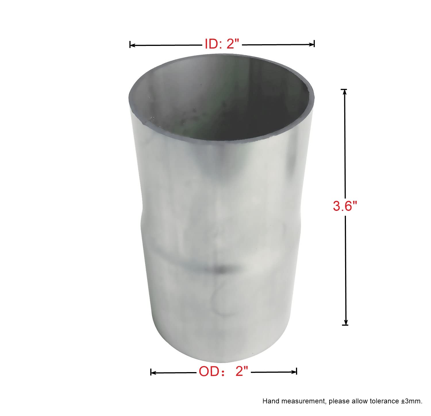 Elifecenter ID 2'' to OD 2'' Stainless Steel Universal Exhaust Adapter