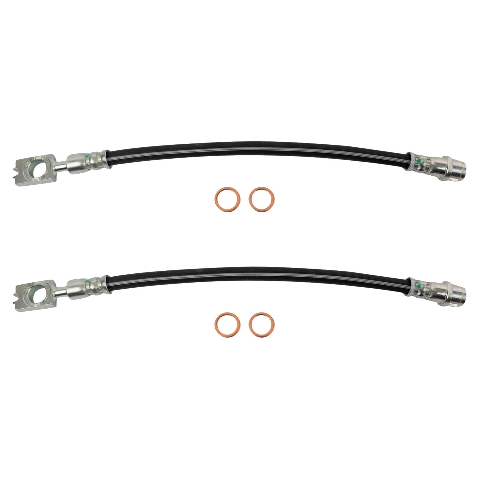 Trq Rear Brake Hose Set Compatible With 2002-2009 Audi A4 A4 Quattro 2004-2009 S4