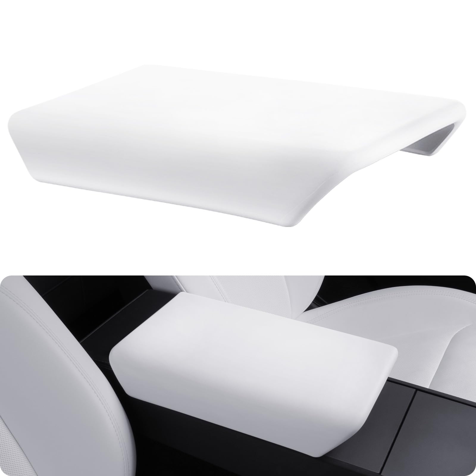 Basenor Upgraded Center Console Cover For 2024 2025 Tesla Model 3 Refresh Highland New Tesla Model Y 2025 2026 Juniper Non-Slip