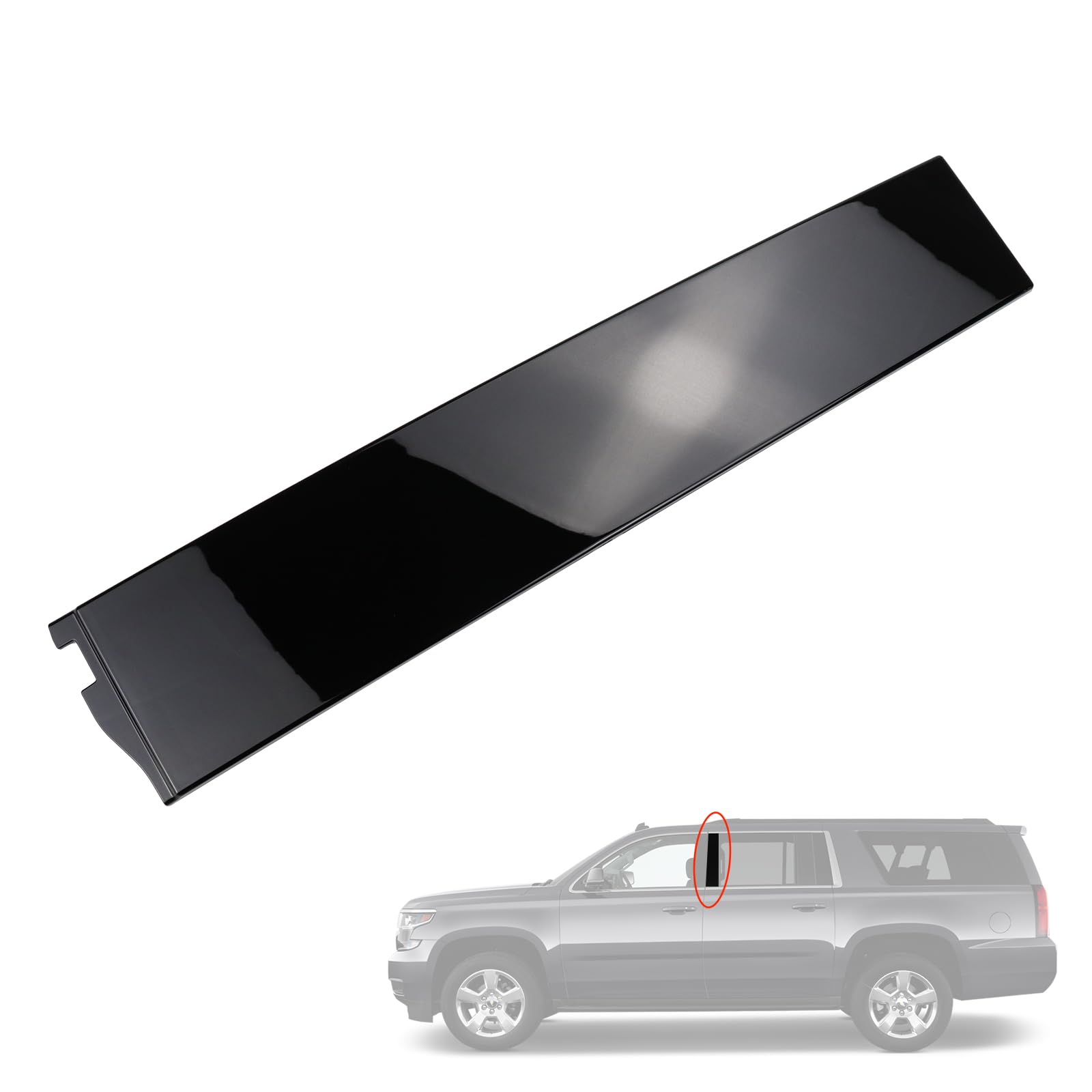 926-243 Rear Driver Side Forward Door Applique Window Trim Molding Compatible with Cadillac Escalade/ESV Fit for Chevrolet Tahoe