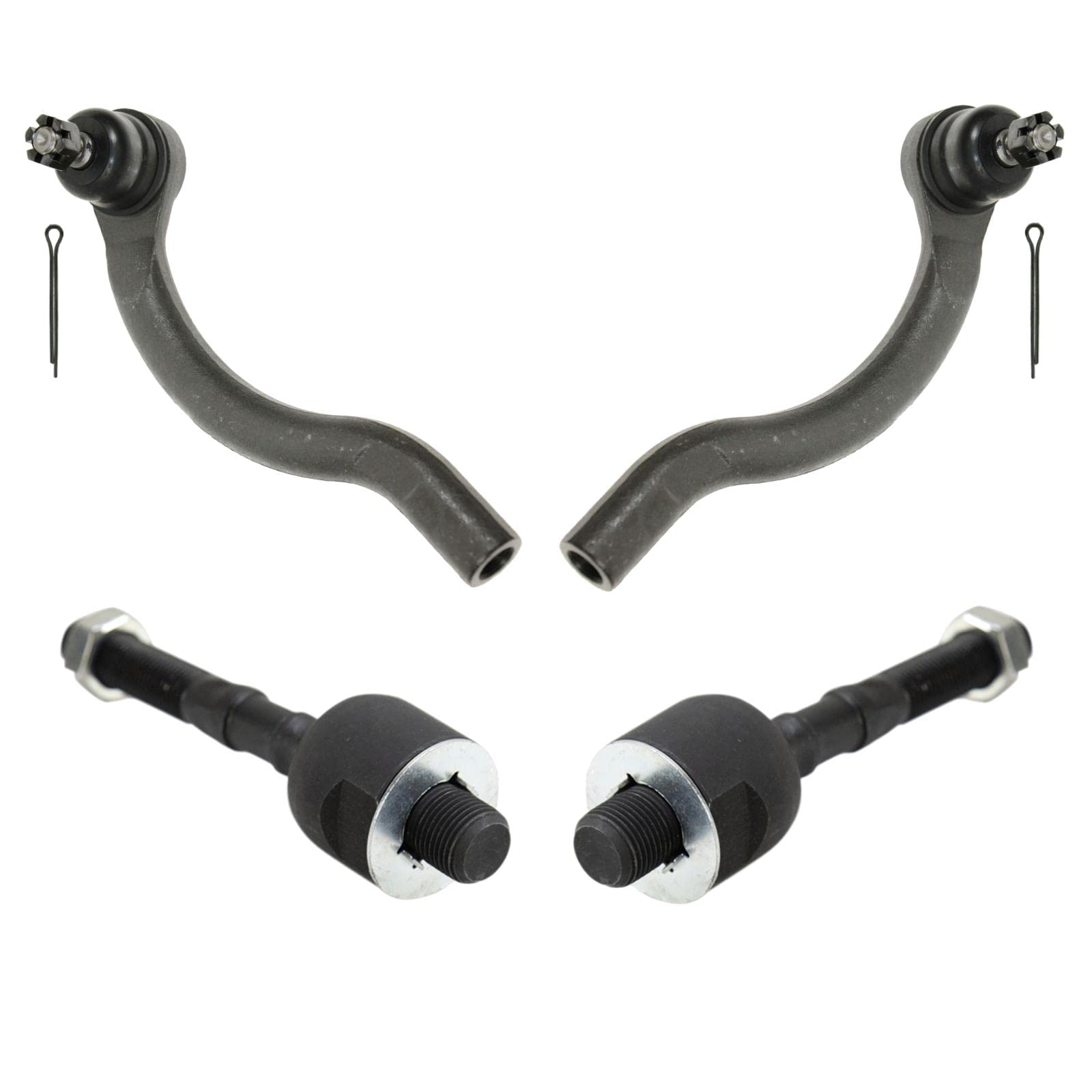 Trq Front Tie Rod Set Compatible With 2004-2008 Acura Tsx 2003-2007 Honda Accord