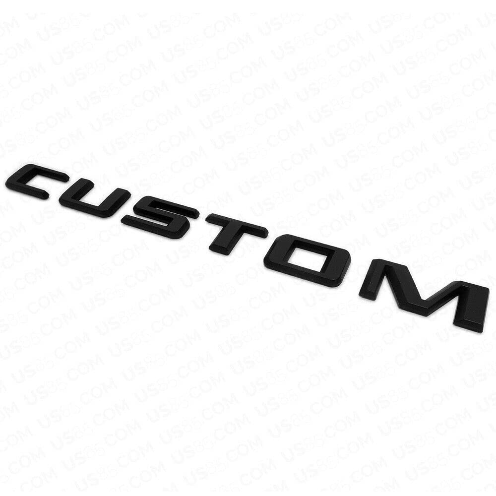 1Pc 2019-2023 Silverado 1500 Tailgate Custom Letter Logo Emblem 3D Badge Nameplate Replacement for Silverado (Matte Black)