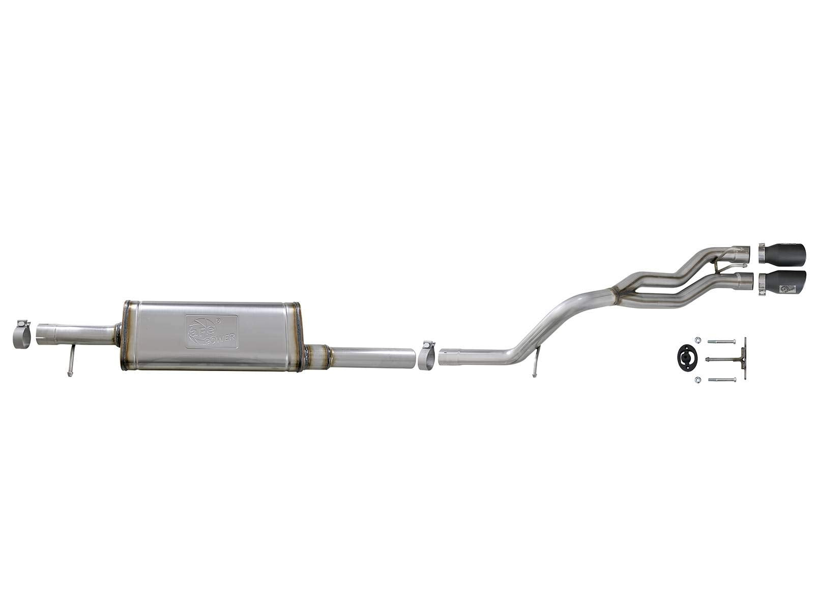 Afe Power 49-48054-B Rebel Series Stainless Steel Cat-Back Exhaust System (Black Tips)