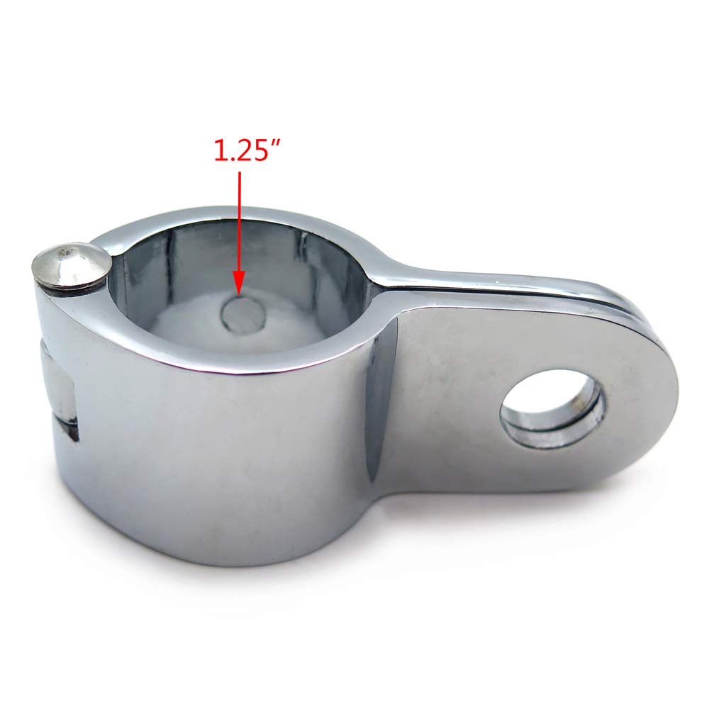 SMT-Chrome 1.25'' 1 1/4''Crash Bar Mount Longhorn Footpeg Clamps Replacement [B017QP796E]