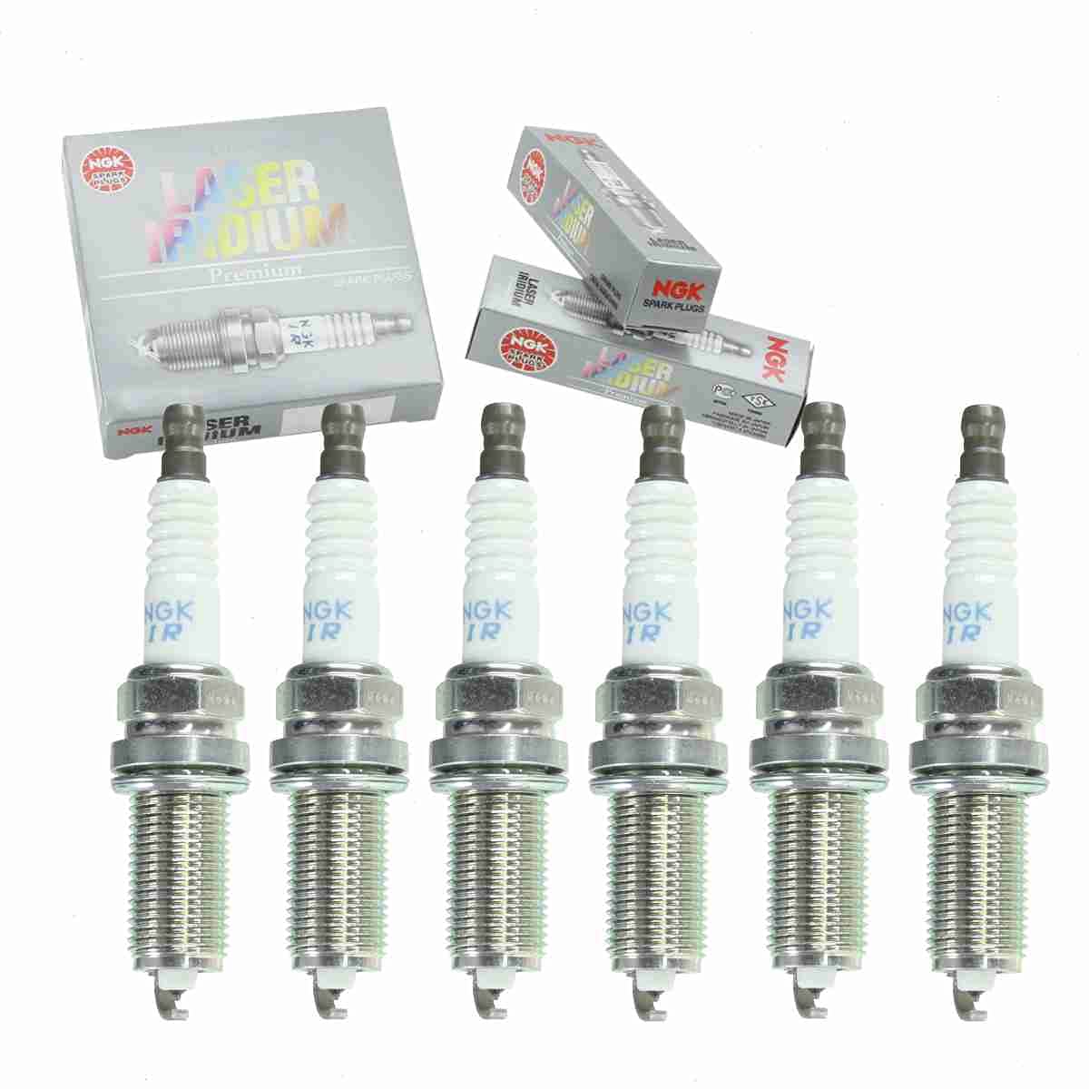 6 pc NGK Laser Iridium Spark Plugs compatible with Toyota FJ Cruiser 4.0L V6 2007-2013