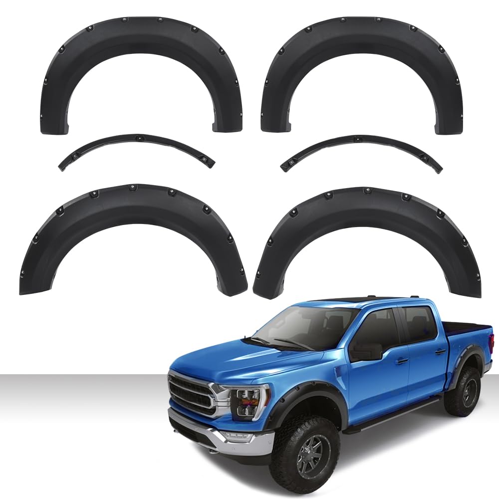 G-Plus Fender Flares Wheel Arch Covers Compatible With Ford F150 Truck 2009-2014 67.0 ''/78.8 ''/97.4 '' Bed Models Only (Not Fi