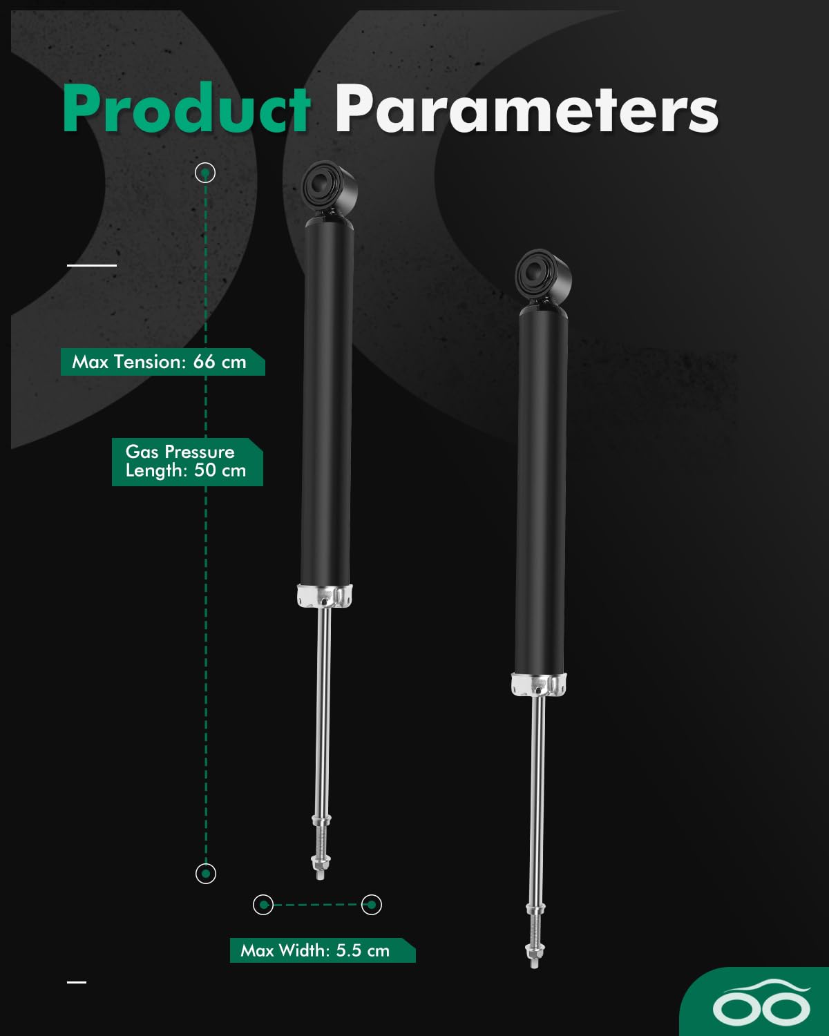 Shocks,Scitoo Rear Gas Struts Shock Absorbers Fit For 2006 2007 2008 Hyundai Sonata, 2006 2007 Hyundai Azera, 2007 2008 2009 Kia