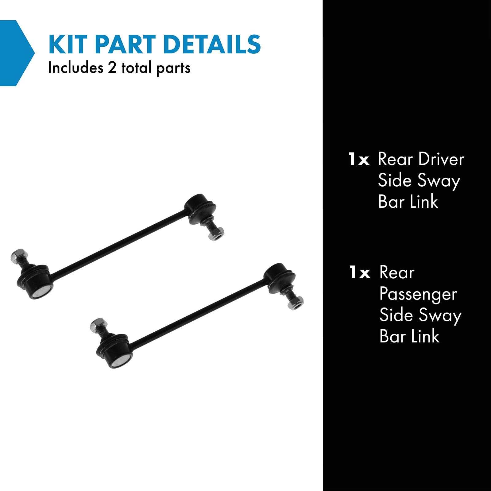 Trq Rear Sway Bar Stabilizer Link Set Compatible With 1992-2001 Lexus Es300 1999-2003 Rx300 2003-2004 Saturn Ion 1995-2004 Toyot