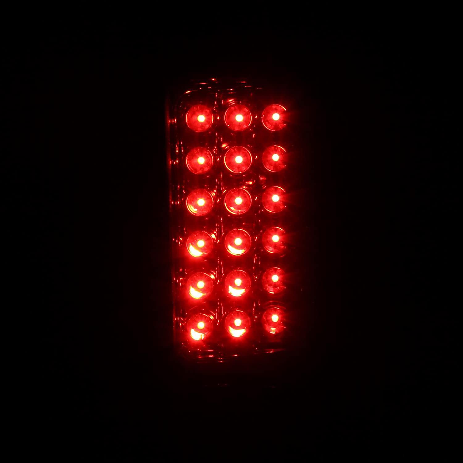 Spec-D Tuning Smoke Lens LED Tail Lights Compatible with 1999-2002 Chevy Silverado 1500/1500HD/2500/2500HD/3500 Sierra Models Left + Right Pair Assembly