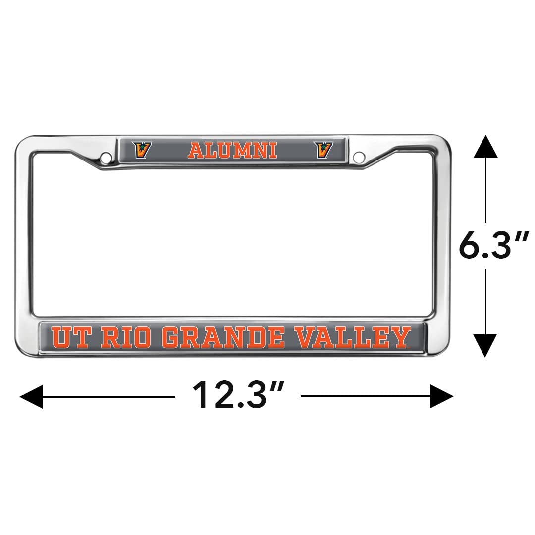 Texas Rio Grande Valley Alumni Logo Full Size Standard License Plate Metal Frame
