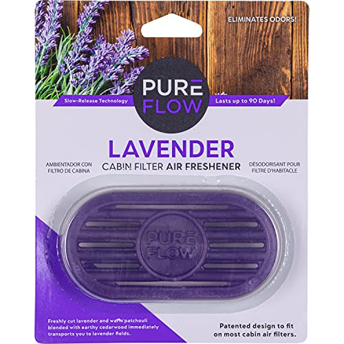 PureFlow Cabin Air Filter Freshener - Odor Eliminator, Lavender, 1 Count