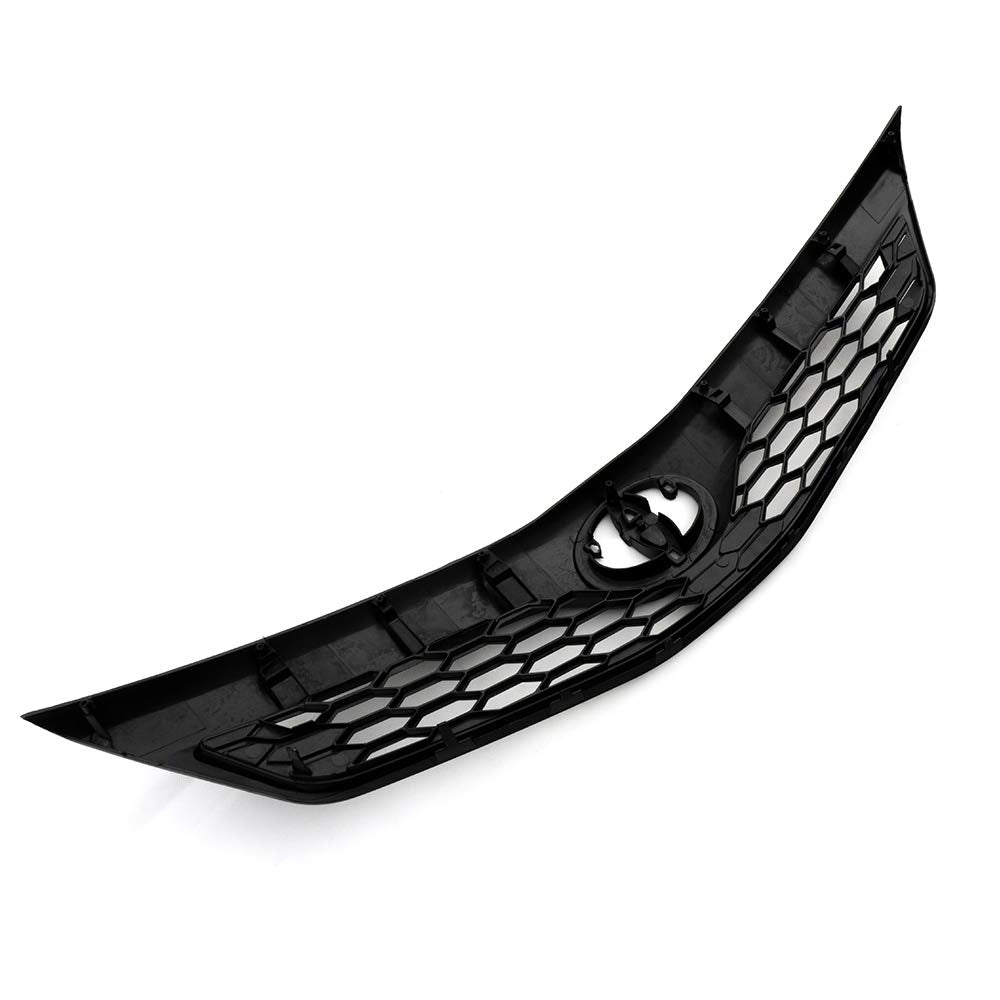 GRAND ORANGE Front Upper Grille Assembly for 2012-2014 Toyota Camry SE/XSE, Matte Black, ABS Plastic