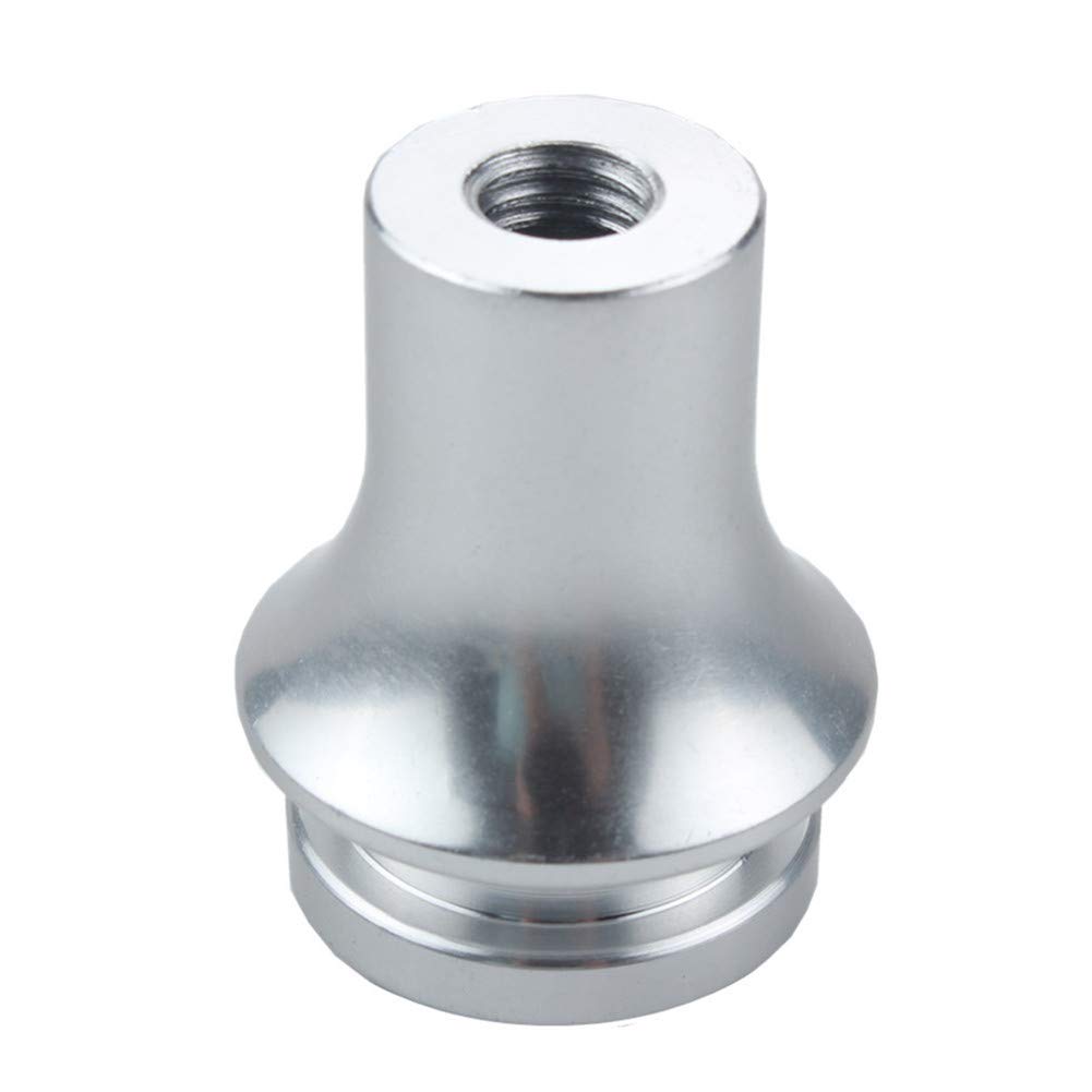 Dewhel Shift Knob Boot Retainer/Adapter For Manual Gear Shifter Lever 10X1.25 (Silver)