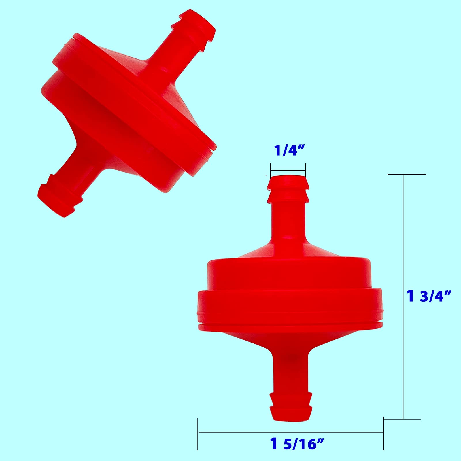 Replacement Fuel Filter for Briggs Stratton 298090S 150 Micron Fuel Filter for Engines without Fuel Pump 2 Pack
