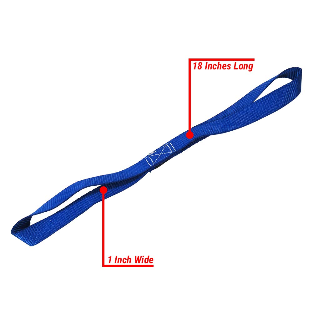 Pit Posse Pp167Bu2 Soft Loop Tie Down Straps 18'' Nylon Loops Strap Extension (4 Pack) Secure Your Motorcycle, Atv, Dirt Bike, K
