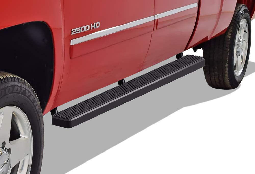 APS Running Boards (Nerf Bars Side Steps) Compatible with Chevy Silverado GMC Sierra 1500 2001-2013 Crew Cab & 2500 3500 2001-20