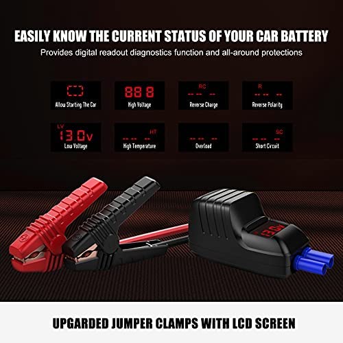 Megawise 2500A Peak 21800Mah Car Battery Jump Starter (Up To 8.0L Gas/6.5L Diesel Engines) 12V Portable Power Pack Auto Battery