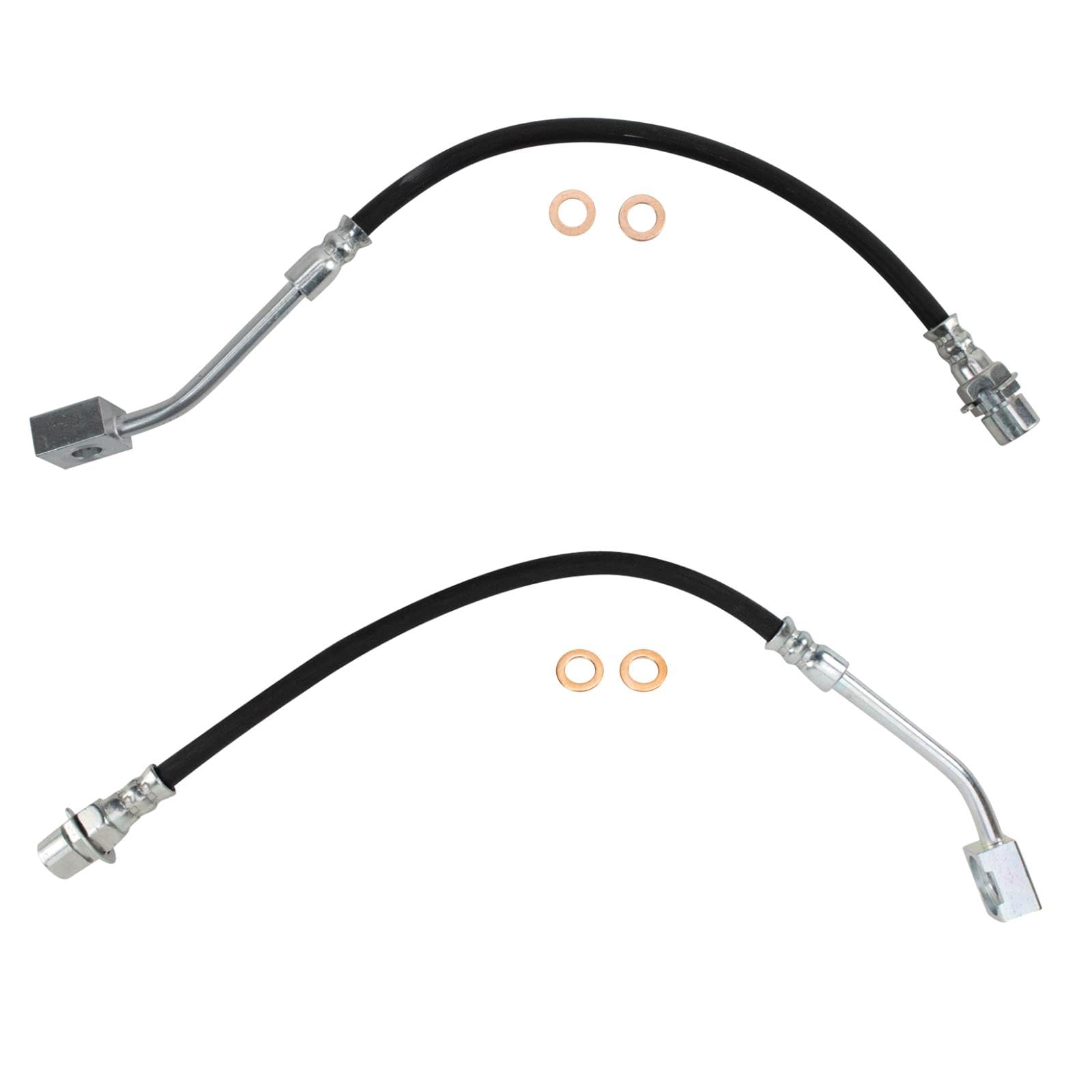 Trq Front Brake Hose Set Compatible With 1999-2004 Ford Mustang