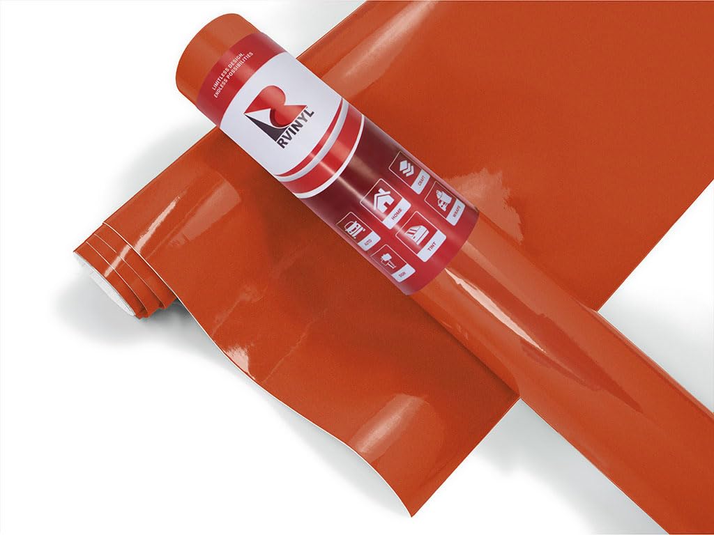 3M 1080 Series G364 Gloss Fiery Orange Dual Cast Thick Vinyl Car Wrapping Film - 1Ft X 1Ft - Vehicle Sheet Roll