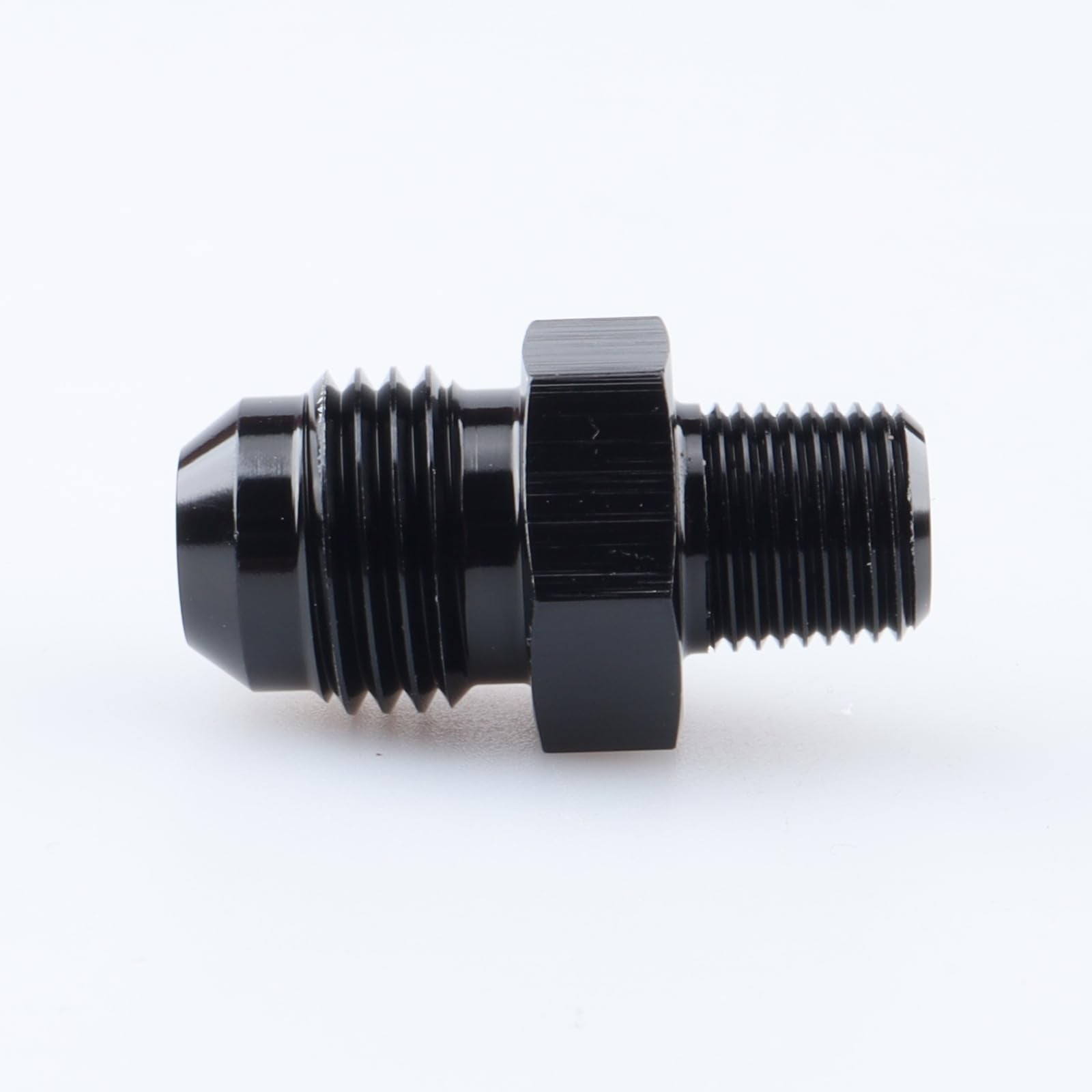 Ac Performance Male 1/8'' Npt To -6 An Flare Adapter Straight Aluminum Black