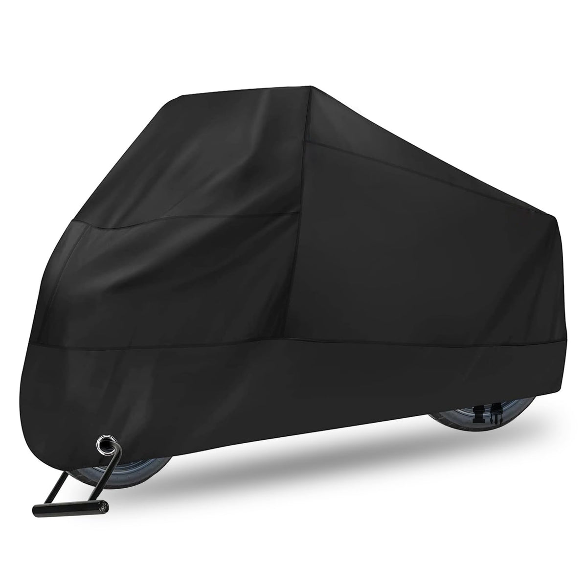 210D Heavy Duty Waterproof Motorcycle Cover, All Season Durable Sunproof Waterproof Scooter Cover with Windproof and Security Sy