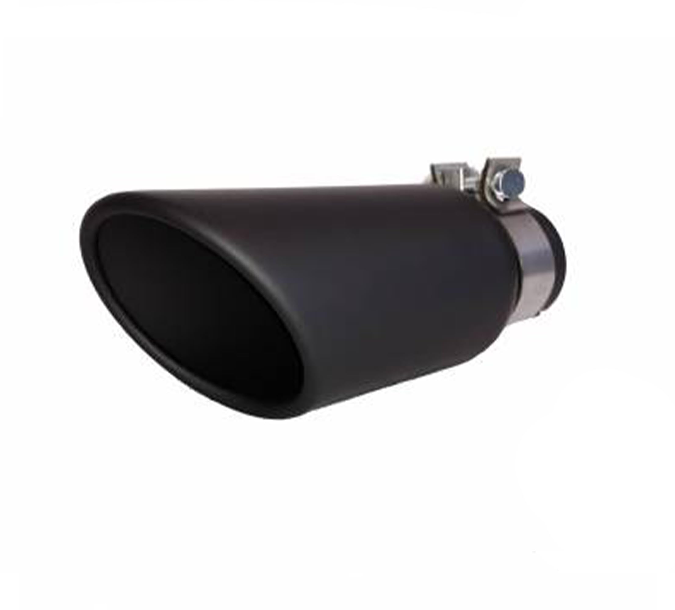 Black Horse Exhaust Muffler Tip, 3 Inlet,4 Outlet And 10 Length Single Wall Black Compatible With All Cars, Trucks And Suvs-Mt-Rr01Bk