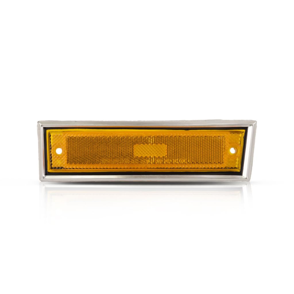 For Chevy C/K Pickup 1981-1991 Side Marker Light Driver Side Chrome W/Chrome Trim Gm2550115
