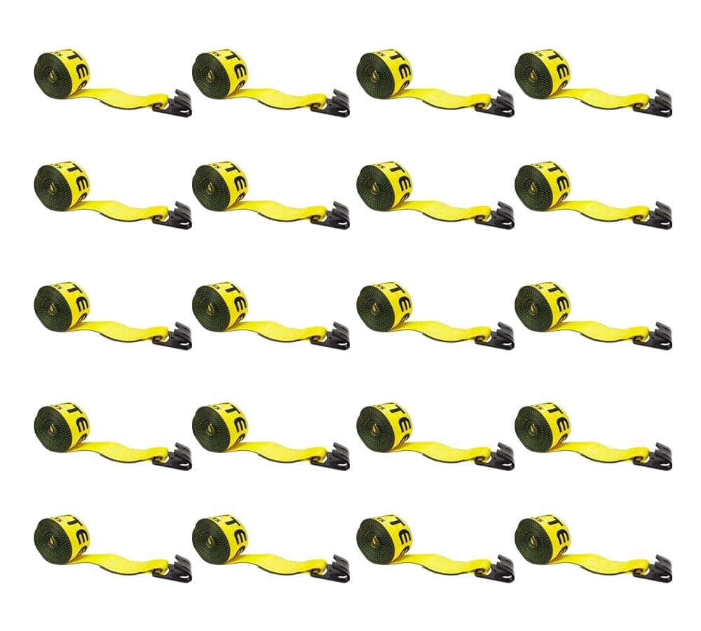 Mytee Products (20 Pack) 4 in. x 30 ft. Winch Strap with Flat Hook
