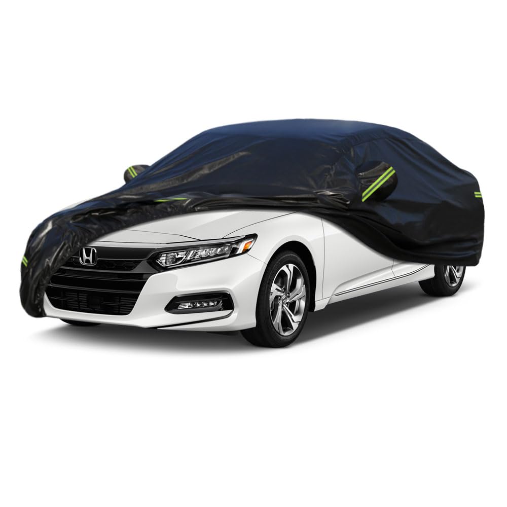 Kaugung 7 Layers Car Cover Custom Fit Honda Accord From 2002 To 2025, Outdoor Waterproof All Weather Sun Rain Dust Snow Protecti