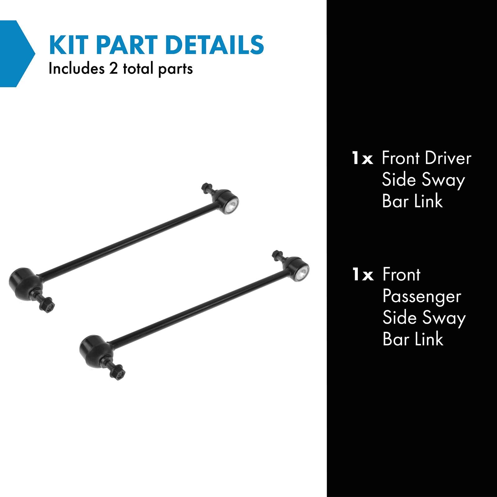 Trq Front Sway Bar Stabilizer Link Set Compatible With 2008-2009 Buick Lacrosse 2005-2007 Terraza 2005-2008 Chevrolet Uplander 2