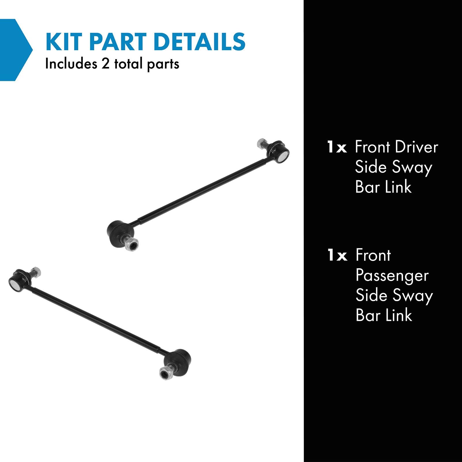 Trq Front Sway Bar Stabilizer Link Set Compatible With 1997-2001 Lexus Es300 1999-2003 Rx300 1997-2004 Toyota Avalon Camry Solar